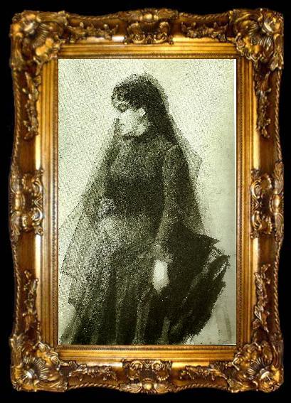 framed  Anders Zorn the widow, ta009-2